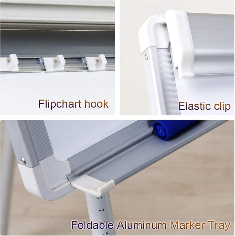 maxtek Easel White Board - Magnetic Tripod Whiteboard Portable Dry Erase Board 36 x 24 inches Flipchart Easel Board Height Adjustable, 3' x 2' Portable White Board - Image 2